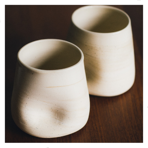 Dimple Cup - white speckle