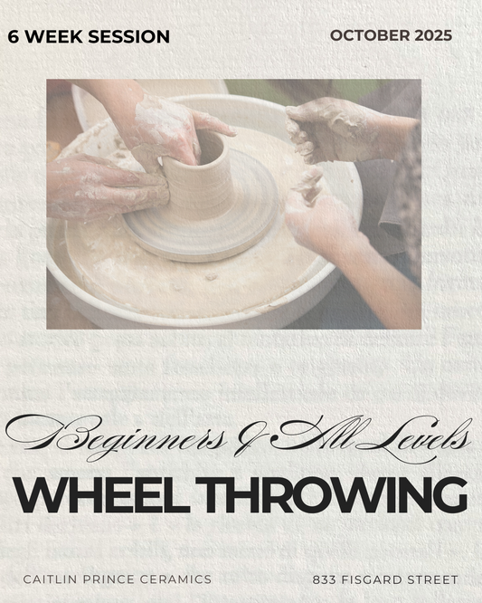 6 Week Beginners & All Levels Wheel Throwing |  OCTOBER  2025