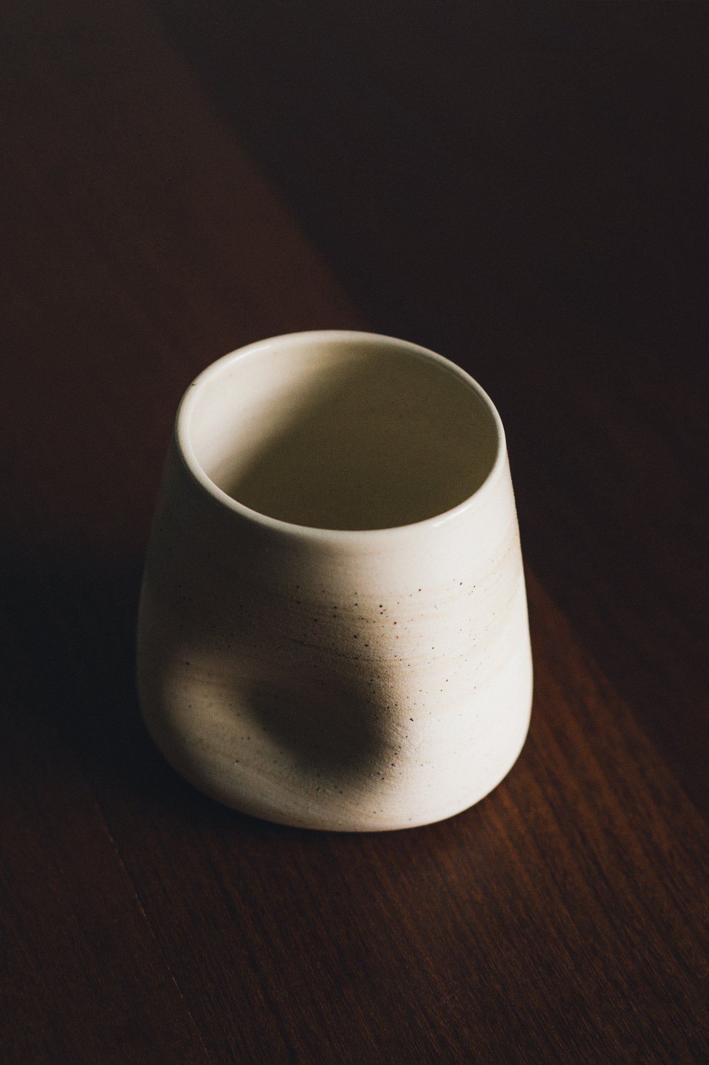 Dimple Cup  - white speckle