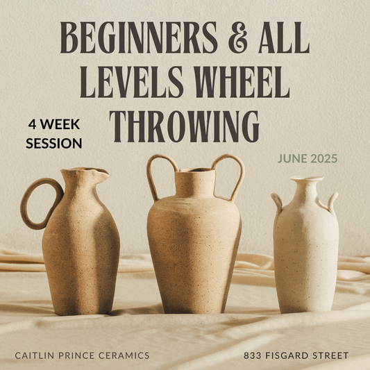 4 WEEK Beginners & All Level Wheel Throwing | JUNE 2025