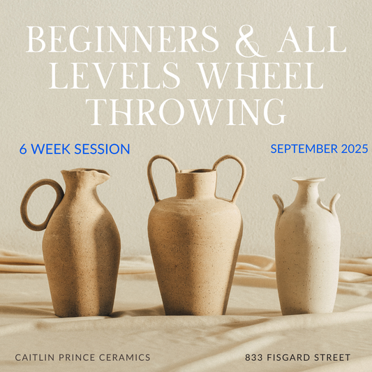 6 Week Beginners & All Levels Wheel Throwing | SEPTEMBER 2025
