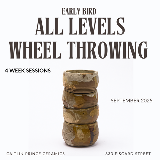 4 WEEK Beginners & All Level Wheel Throwing | SEPTEMBER MORNINGS