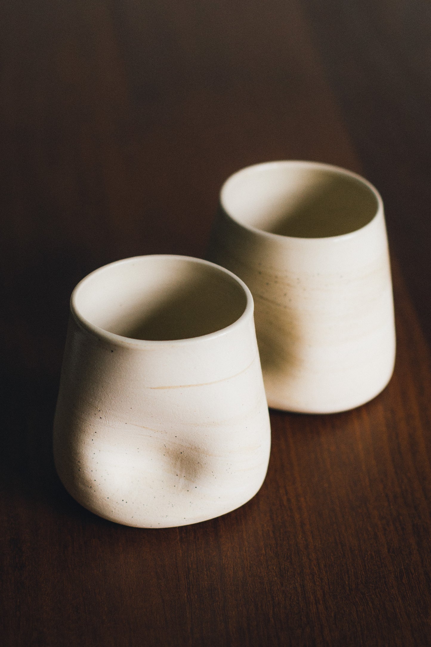 Dimple Cup  - white speckle